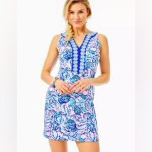 Lilly Pulitzer Santanita shift dress Size Large Tropical Vacation Resortwear